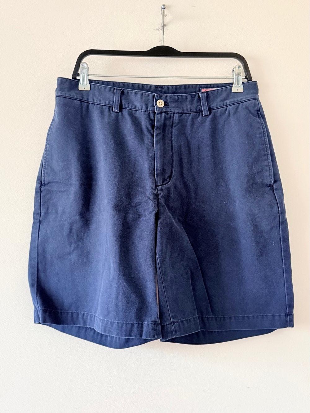 Men's Navy Cotton Chino Shorts